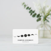 Berufliches Monogram-Black-Moon-Logo Visitenkarte (Stehend Vorderseite)