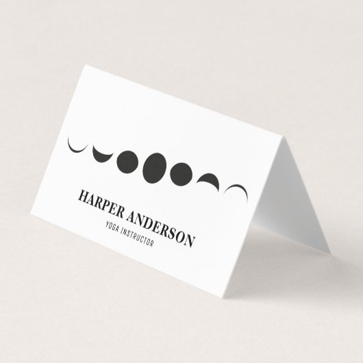 Berufliches Monogram-Black-Moon-Logo Visitenkarten (Vorderseite)