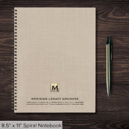 Berufliches Monogram-Business-Notebook Notizblock