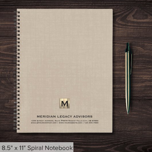 Berufliches Monogram-Business-Notebook Notizblock