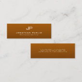 Berufliches Monogram Clean Schlicht Elegant Modern Mini Visitenkarte (Vorne/Hinten)
