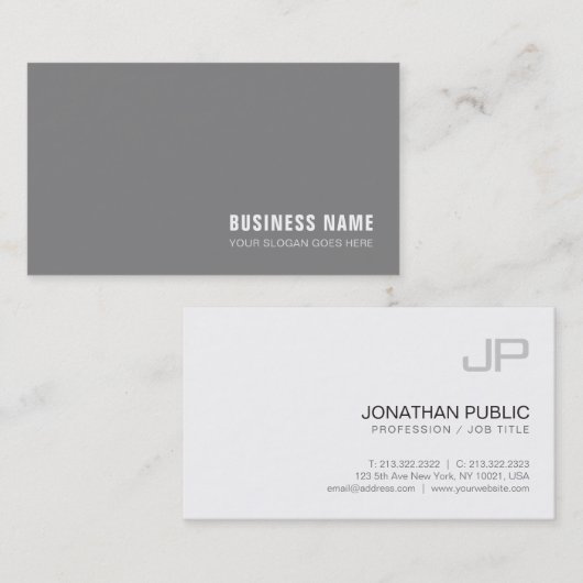 Berufliches Monogram Design Moderner Schlichter Lu Visitenkarte (Vorne/Hinten)