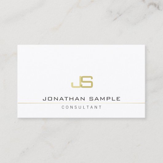 Berufliches Monogram Elegant Consultant Moderne Visitenkarte (Vorderseite)