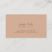 Berufliches Monogram Elegante Colors Pearl Luxury Visitenkarte (Rückseite)