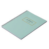 Berufliches Monogram Green Gold StilNotebook Notizblock (Linke Seite)