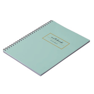 Berufliches Monogram Green Gold StilNotebook Notizblock