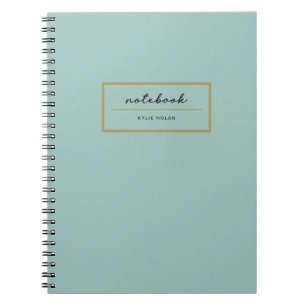 Berufliches Monogram Green Gold StilNotebook Notizblock