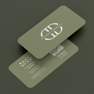 Berufliches Monogram Logo D Elegantsage Visitenkarte