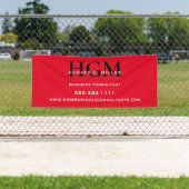 Berufliches Monogram Logo Rotes Schwarzes Geschäft Banner (Insitu)