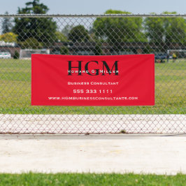 Berufliches Monogram Logo Rotes Schwarzes Geschäft Banner