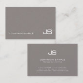 Berufliches Monogram Schlicht Modern Design Luxus Visitenkarte (Vorne/Hinten)