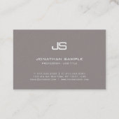 Berufliches Monogram Schlicht Modern Design Luxus Visitenkarte (Rückseite)