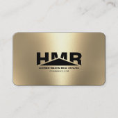 Berufliches Monogram Triangle Black Gold Modern Visitenkarte (Vorderseite)