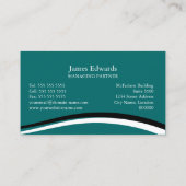 Berufliches Monogramm aquamarin Visitenkarte (Rückseite)