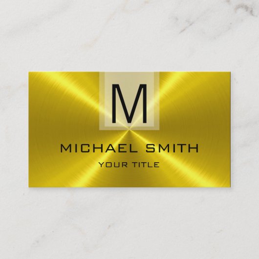 Berufliches Monogramm aus Edelstahl Visitenkarte (Vorderseite)