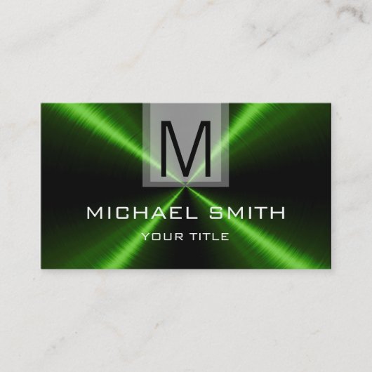 Berufliches Monogramm aus Edelstahl Visitenkarte (Vorderseite)