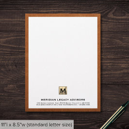 Berufliches Monogramm Briefbogen