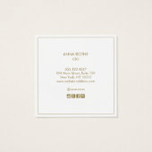 Berufliches Monogramm des hellgrauen Beauty Salons (Rückseite)