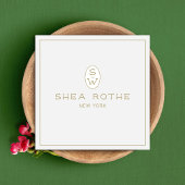 Berufliches Monogramm des hellgrauen Beauty Salons