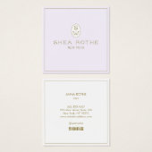 Berufliches Monogramm des Lavender Beauty Salons (Vorne & Hinten)