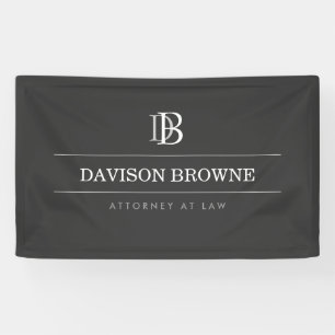 Berufliches Monogramm Dunkelgrau Banner