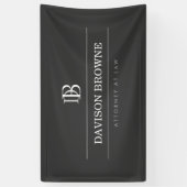 Berufliches Monogramm Dunkelgrau Banner (Vertikal)