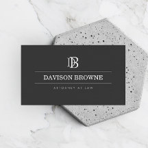 Berufliches Monogramm Dunkelgrau