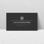 Berufliches Monogramm Dunkelgrau Visitenkarte