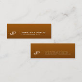 Berufliches Monogramm Elegant Moderne Perle Luxus Mini Visitenkarte (Vorne/Hinten)