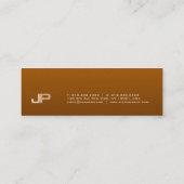 Berufliches Monogramm Elegant Moderne Perle Luxus Mini Visitenkarte (Rückseite)