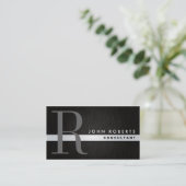 Berufliches Monogramm-elegantes modernes Visitenkarte (Stehend Vorderseite)