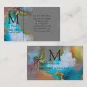 Berufliches Monogramm-Format Visitenkarte (Vorne/Hinten)