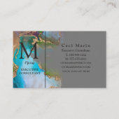 Berufliches Monogramm-Format Visitenkarte (Vorderseite)