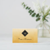 Berufliches Monogramm, goldgelb und schwarz Visitenkarte (Stehend Vorderseite)