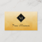 Berufliches Monogramm, goldgelb und schwarz Visitenkarte (Vorderseite)