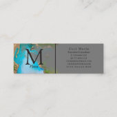 Berufliches Monogramm Grau Mini Visitenkarte (Vorderseite)