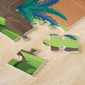 Berufliches Monogramm Jurassisch-Blau Puzzle (Seite)