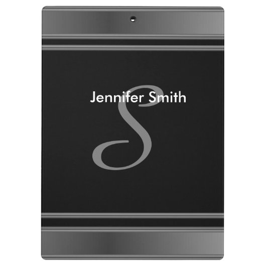 Berufliches Monogramm Klemmbrett (Rückseite)