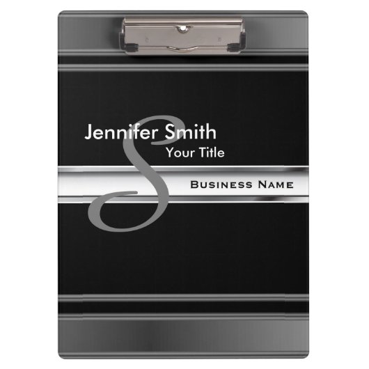 Berufliches Monogramm Klemmbrett (Vorderseite)