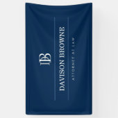 Berufliches Monogramm-Logo Blau Banner (Vertikal)