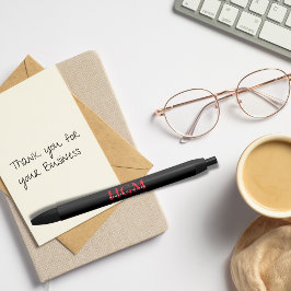 Berufliches Monogramm-Logo für Unternehmen, schwar Kugelschreiber