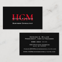 Berufliches Monogramm-Logo für Unternehmen, schwar