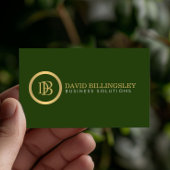 Berufliches Monogramm-Logo in Imitaten Visitenkarte