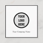 Berufliches Monogramm Logo-Maskuline Schwarz Quadratische Visitenkarte (Rückseite)