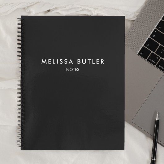 Berufliches Monogramm Minimalistisch Notizblock