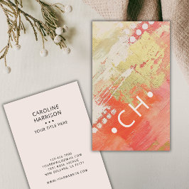 Berufliches Monogramm Moderne Abstrakte Kunst Visitenkarte