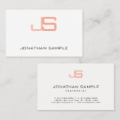 Berufliches Monogramm Moderne Elegante Custom Visitenkarte (Vorne/Hinten)
