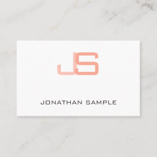 Berufliches Monogramm Moderne Elegante Custom Visitenkarte