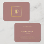 Berufliches Monogramm Modernes elegantes Template Visitenkarte (Vorne/Hinten)