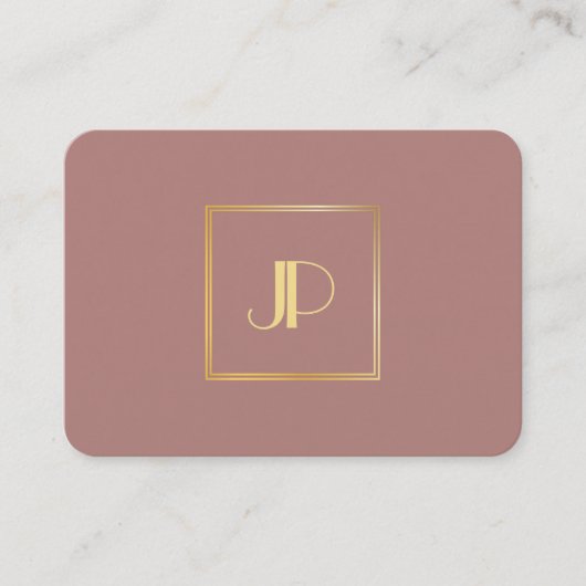 Berufliches Monogramm Modernes elegantes Template Visitenkarte (Vorderseite)